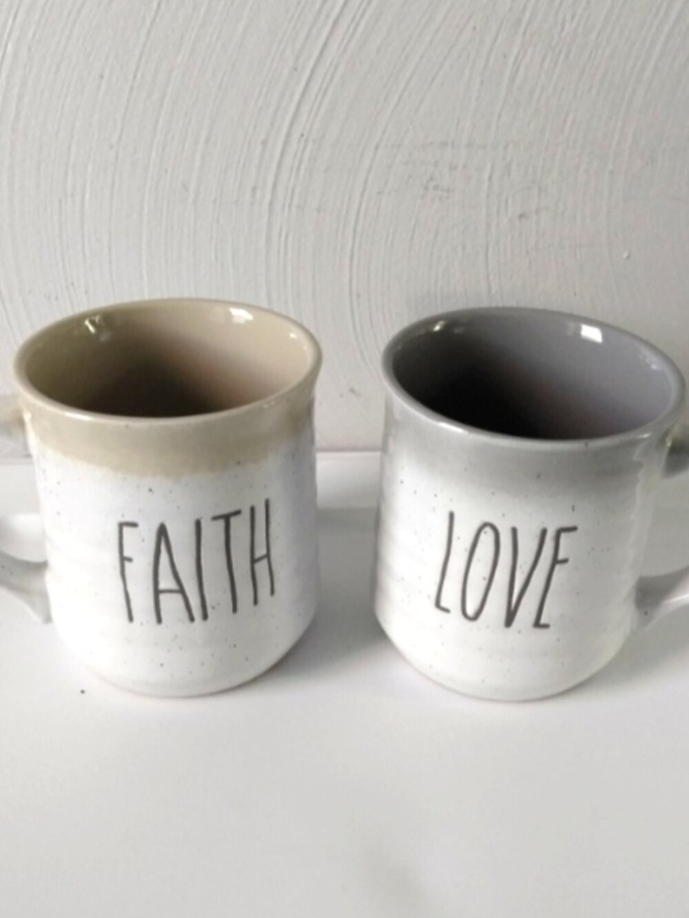 Sheffield Home FAITH & LOVE mugs - set of 2